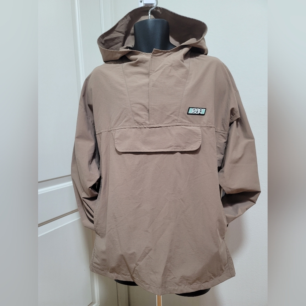 PacSun Tan Hooded Windbreaker